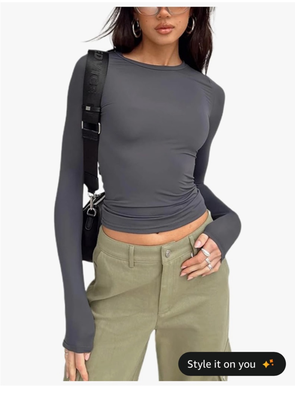 Gray Long Sleeve Crewneck